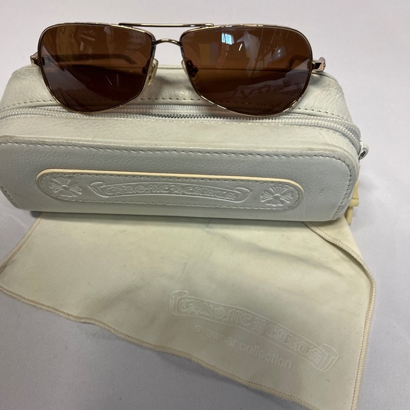 Gold Chrome Hearts "RED" Sunglasses - Picture 2 of 16